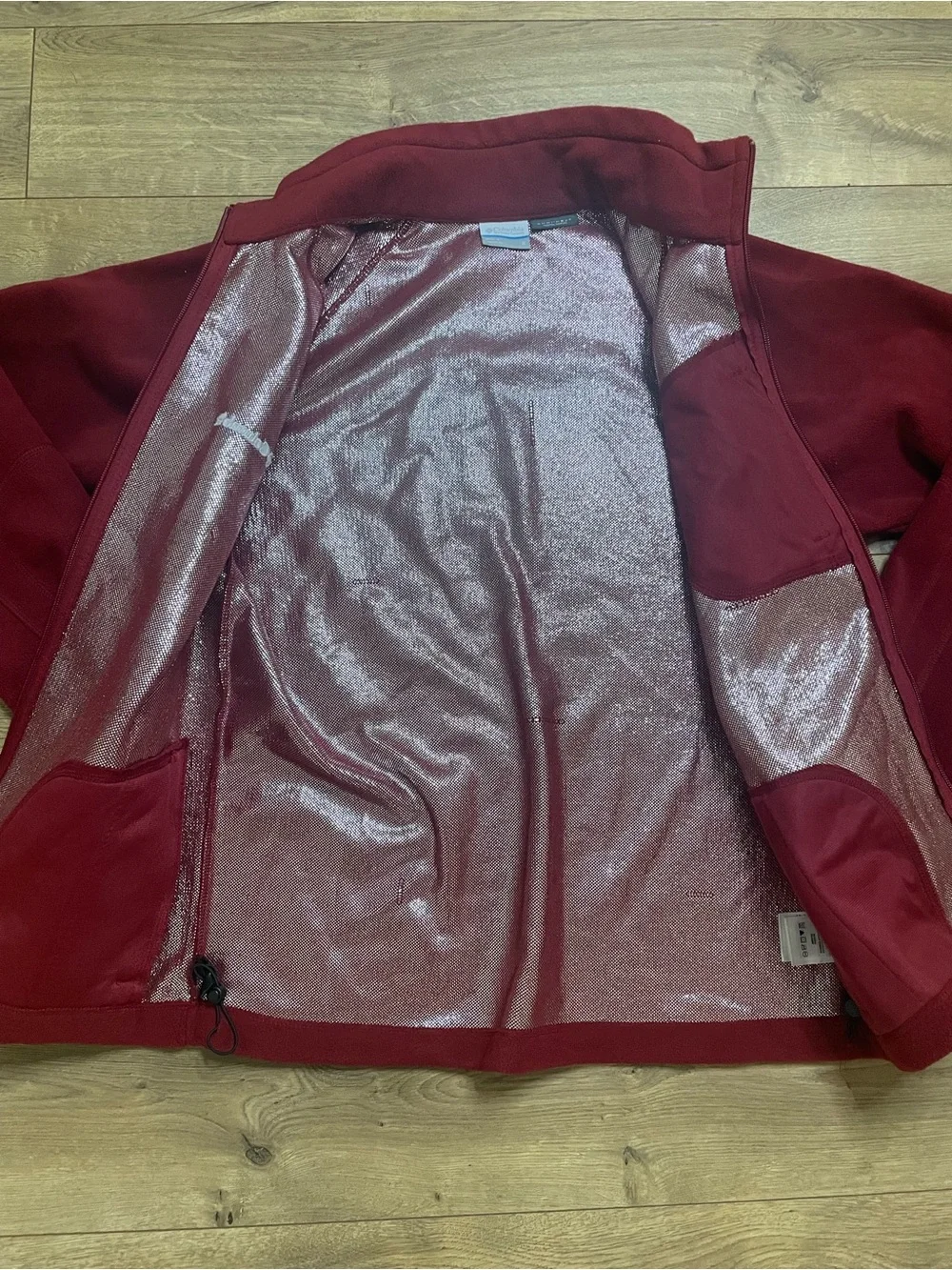 Columbia Red Full-Zip Fleece Jacket with     WSU Cougars logo size Small